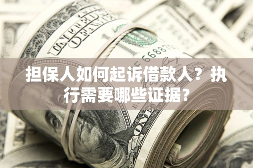 武汉担保人如何起诉借款人？执行需要哪些证据？