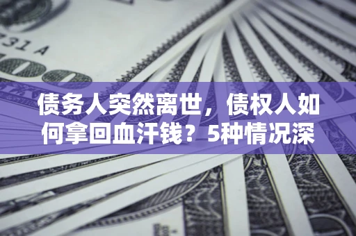 武汉债务人突然离世，债权人如何拿回血汗钱？5种情况深度解析