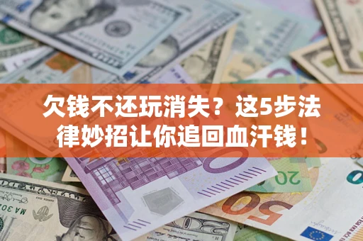 武汉欠钱不还玩消失？这5步法律妙招让你追回血汗钱！