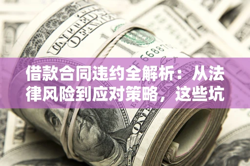武汉借款合同违约全解析：从法律风险到应对策略，这些坑别再踩！
