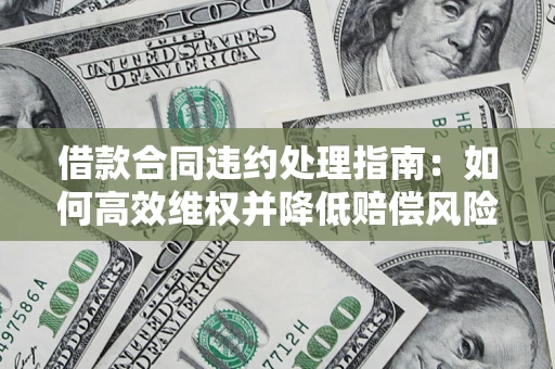 武汉借款合同违约处理指南：如何高效维权并降低赔偿风险？