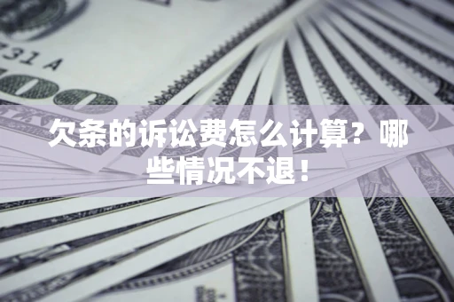 武汉欠条的诉讼费怎么计算?哪些情况不退! 武汉欠条的诉讼费怎么计算?哪些情况不退!