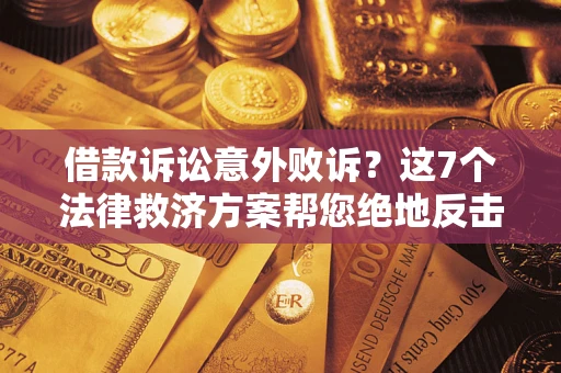 武汉借款诉讼意外败诉？这7个法律救济方案帮您绝地反击！