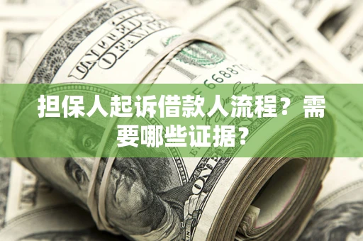 武汉担保人起诉借款人流程?需要哪些证据? 武汉担保人起诉借款人流程?需要哪些证据?
