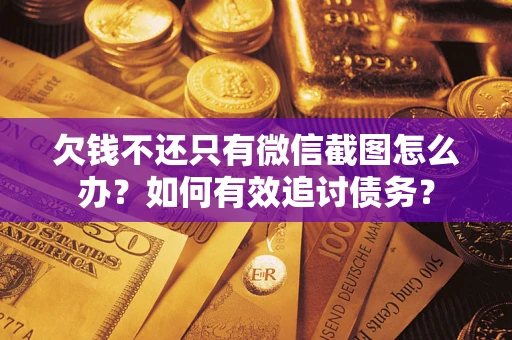 武汉欠钱不还只有微信截图怎么办？如何有效追讨债务？