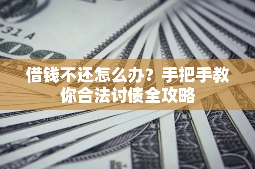 武汉借钱不还怎么办？手把手教你合法讨债全攻略