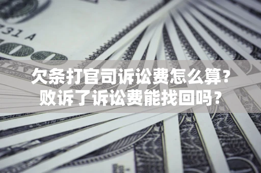 武汉欠条打官司诉讼费怎么算？败诉了诉讼费能找回吗？