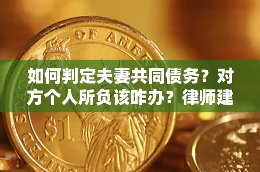 武汉如何判定夫妻共同债务？对方个人所负该咋办？律师建议